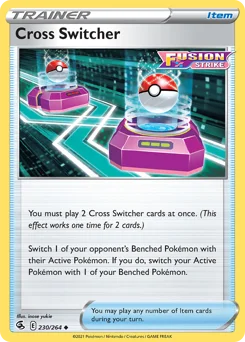Cross Switcher Pokemon card from Fusion Strike, card number 230