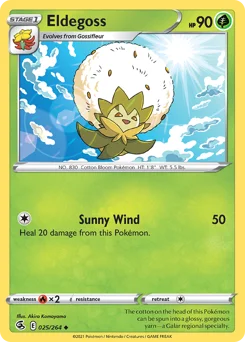 Eldegoss Pokemon card from Fusion Strike, card number 25