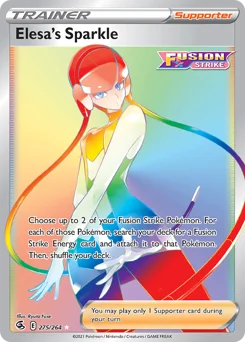 Elesa's Sparkle Pokemon card from Fusion Strike, card number 275