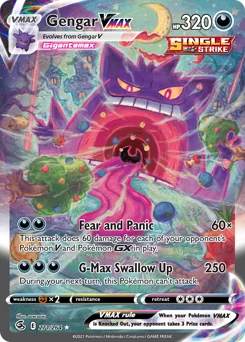 Gengar VMAX Pokemon card from Fusion Strike, card number 271