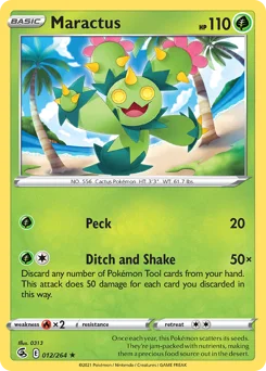 Maractus Pokemon card from Fusion Strike, card number 12