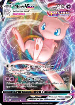 Mew VMAX Pokemon card from Fusion Strike, card number 114