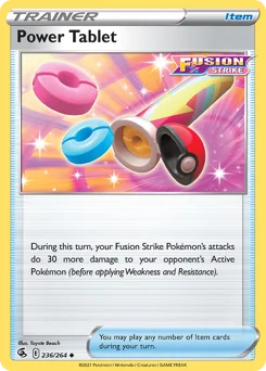 Power Tablet Pokemon card from Fusion Strike, card number 236