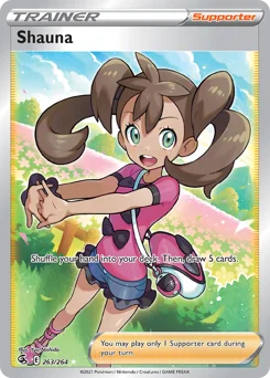 Shauna Pokemon card from Fusion Strike, card number 263