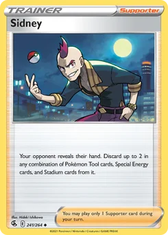 Sidney Pokemon card from Fusion Strike, card number 241