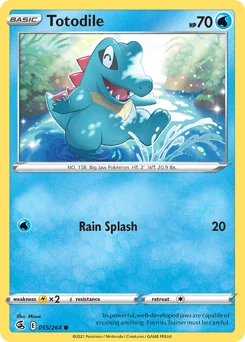 Totodile Pokemon card from Fusion Strike, card number 55