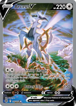 Arceus V Pokemon card from Brilliant Stars, card number 166