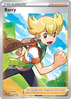Barry Pokemon card from Brilliant Stars, card number 167