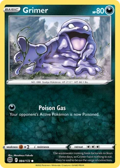 Grimer Pokemon card from Brilliant Stars, card number 84