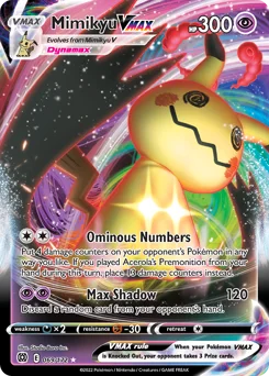 Mimikyu VMAX Pokemon card from Brilliant Stars, card number 69