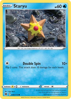 Staryu Pokemon card from Brilliant Stars, card number 30