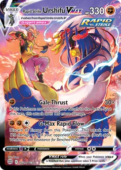 Rapid Strike Urshifu VMAX Pokemon card from Brilliant Stars Trainer Gallery, card number TG21