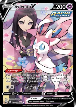 Sylveon V Pokemon card from Brilliant Stars Trainer Gallery, card number TG14