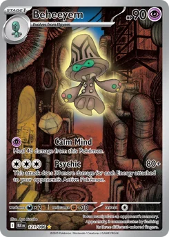 Beheeyem Pokemon card from Black Bolt, card number 121