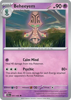 Beheeyem Pokemon card from Black Bolt, card number 41