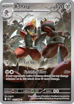 Bisharp Pokemon card from Black Bolt, card number 143