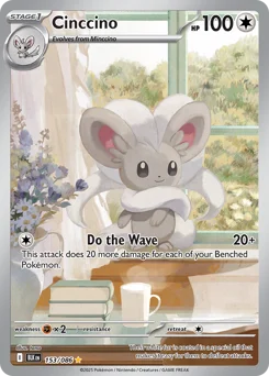 Cinccino Pokemon card from Black Bolt, card number 153