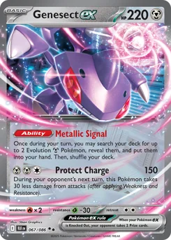 Genesect ex Pokemon card from Black Bolt, card number 67