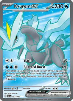 Kyurem ex Pokemon card from Black Bolt, card number 157
