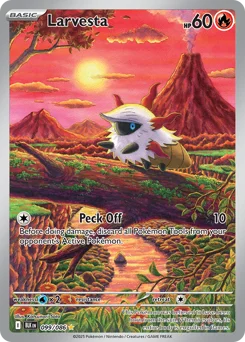 Larvesta Pokemon card from Black Bolt, card number 99