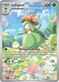 Lilligant Pokemon card from Black Bolt, card number 92