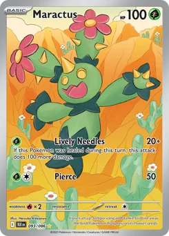 Maractus Pokemon card from Black Bolt, card number 93
