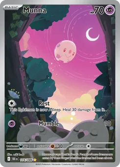 Munna Pokemon card from Black Bolt, card number 116