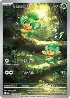 Pansage Pokemon card from Black Bolt, card number 89
