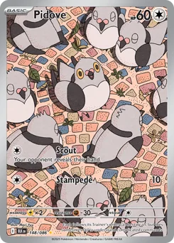 Pidove Pokemon card from Black Bolt, card number 148