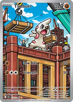 Timburr Pokemon card from Black Bolt, card number 125