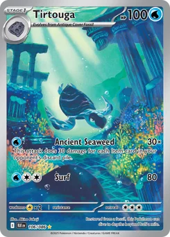 Tirtouga Pokemon card from Black Bolt, card number 106