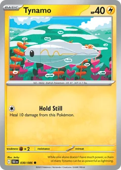 Tynamo Pokemon card from Black Bolt, card number 30